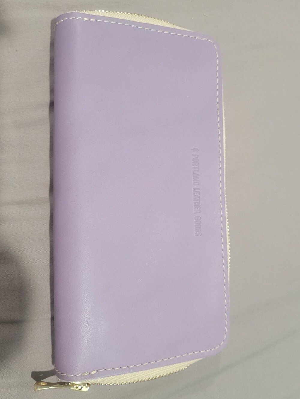 PLG Portland Leather Lavender Zip Wallet - Clutch Bag - Women Large Accordion